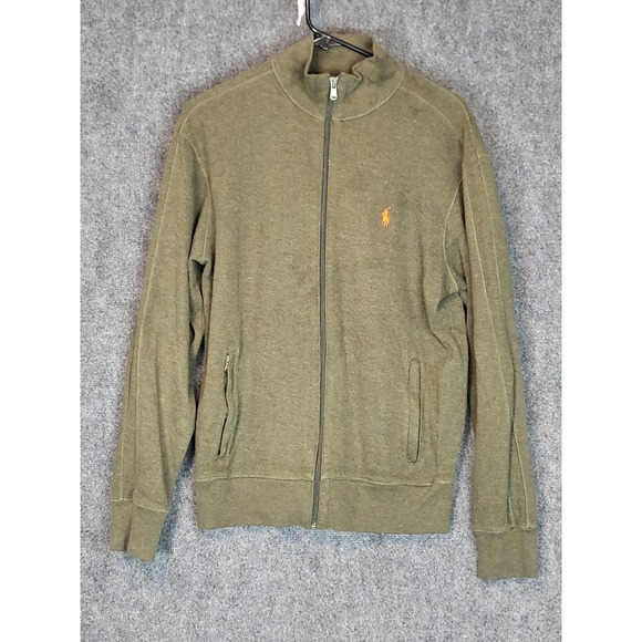 Polo Ralph Lauren Performance Full Zip Track Jacket Green Mens Medium Classic - Picture 1 of 8